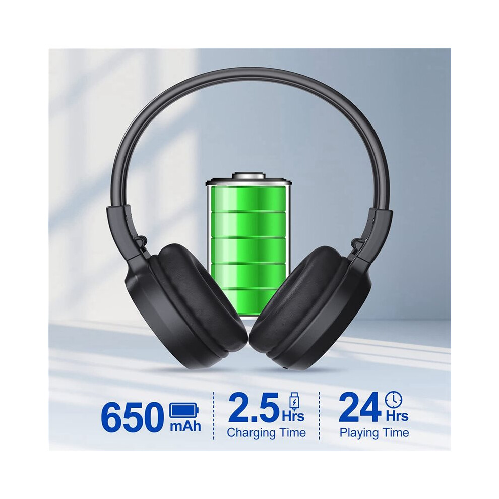 5X Portable Wireless Fm Radio Headphones Rechargeable Fm Radio Headset Receiver For Meeting, Daily Works, Hiking 6032309100802