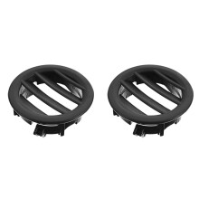 2X Panel de Salpicadero Salida de Aire Rejilla de Salida de Aire Acondicionado Redonda para - Clase C W204 C200 C260 Negro Derecho
