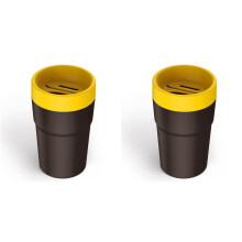 2X Cubo de Almacenamiento de Coche Multifuncional Cubo de Basura de Coche Caja de Monedas Caja de Pañuelos Insertador de Tarjetas Accesorios de