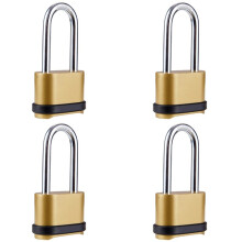 4X Long Combination Lock, Padlock, Extended Lock Hook Bottom, Four Zinc Alloy All-Metal Long Hook Combination Lock