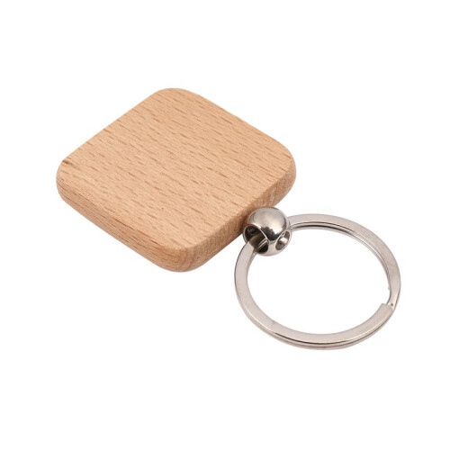 360Pcs Blank Square Wooden Keychain DIY Key Tag Gift