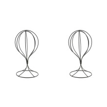 2 Pcs Porte-Chapeau Chapeau Modèle Stand Table Perruque Cap Bonnet Présentoir Rack-Noir