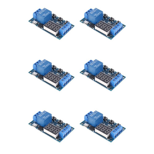 6X HW-521 Digital  Delay 1 Way Relay Trigger Cycle Timer Delay  Circuit Board Timing Control Module
