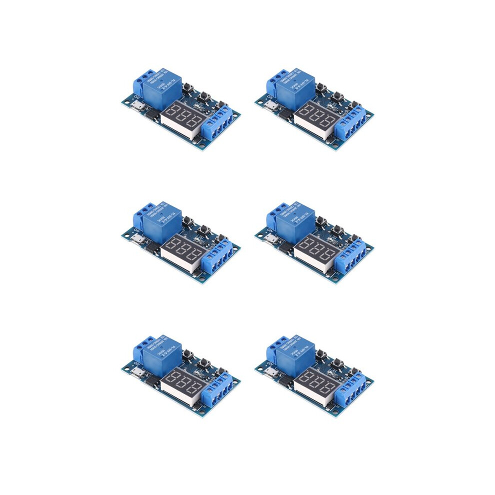 6X Hw-521 Digital Delay 1 Way Relay Trigger Cycle Timer Delay Circuit Board Timing Control Module 4712527866392
