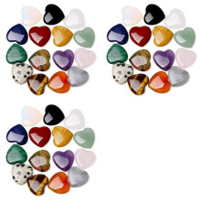 45 Stück Natürlicher Liebesstein, Quarz, Klarer Quarz, Augen-Herz-Set, Palmen-Daumen-Edelsteine, Meditation, 2 cm