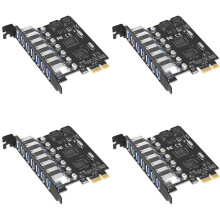 4X USB 3.0 PCI-E Expansion Card Adapter 7 Hub Adapter External Controller PCI-E Extender PCI Express Card