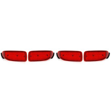 4X Voiture Pare-Chocs Arrière LED Feu Stop Réflecteur Lumière Lentille Rouge pour  Previa Estima 30 Accessoires de Voiture