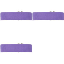 3X Mode Accessoire Yoga Bein Verstellbarer Hueftgurt 180 cm Fitness Training D-Ring Dehnbarer Baumwollguertel Schnalle Dunkellila