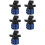 5X AC660V 25A 2-Pole 3-Position Momentary Plastic Rotary Changeover  +Black 1