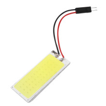 3X T10 501 W5W BA9S Festoon Dome Interior 36 LED COB Adapter Panel Light Bulb DC12V Pure White