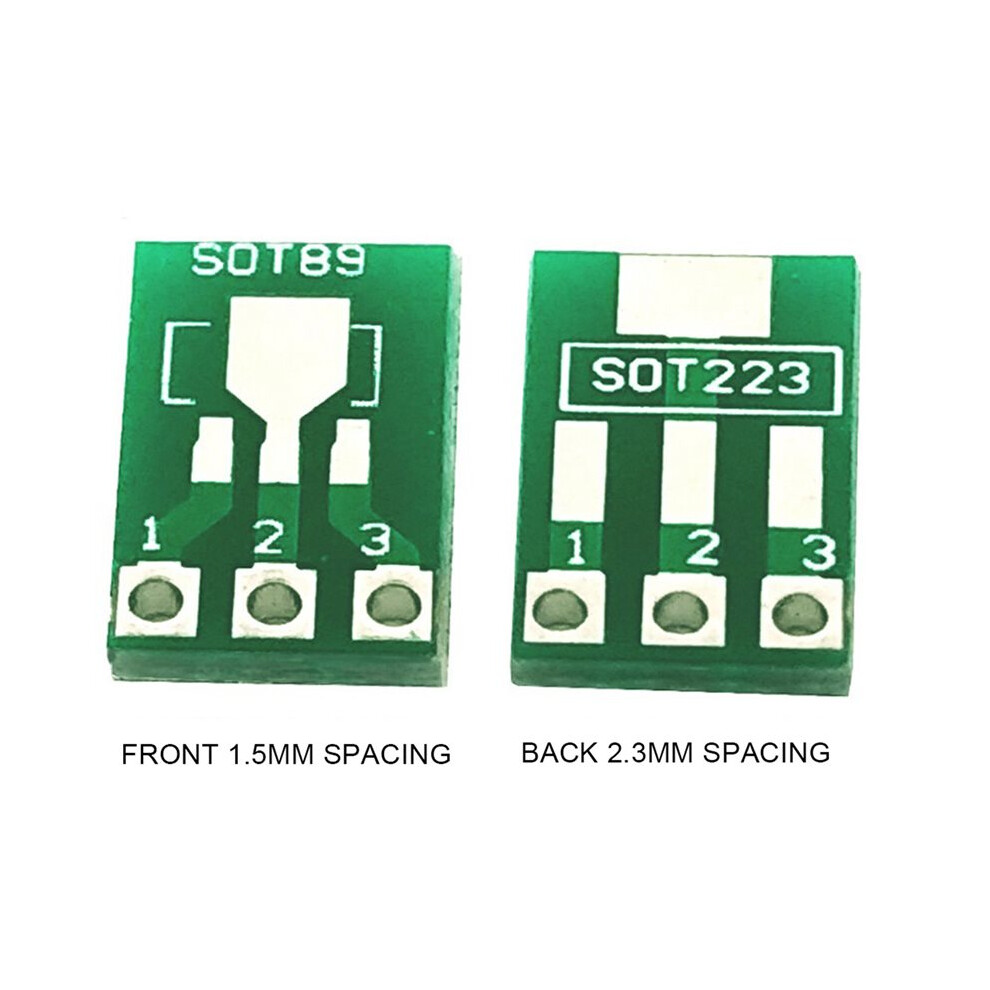 40Pcs Sot89 Sot223 To Dip Pcb Transfer Board Pin Adapter Converter Double Sides 1.5Mm 2.3Mm To 2.54Mm Pin Pitch Pinboard 4712228396884