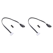 2X Ventilatoradapterkabel 5V ARGB 3-Pins Naar 6-Pins Converterkabel voor Coolmoon Ventilatorcontrolleradapterconnector