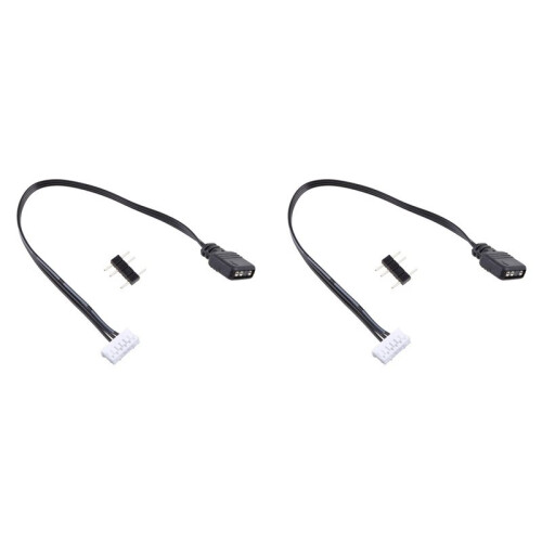 2X Ventilatoradapterkabel 5V ARGB 3-Pins Naar 6-Pins Converterkabel voor Coolmoon Ventilatorcontrolleradapterconnector