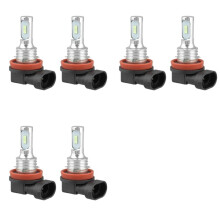 6x Jeu D'Ampoule de Phare LED Super Lumineux H8 H9 H11 Faisceau Haut / Bas 8000LM 8000K Bleu Glace 80W