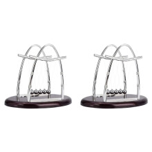 2X 'S Cradle, Classic Pendulum Balance Balls Motion Desk Toys Swinging Decoration Stress Relief Physic Display