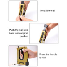 2X Metal Handheld Stapler Industrial Art Photo Frames Stapler Portable Nail Tracker Framing Tool