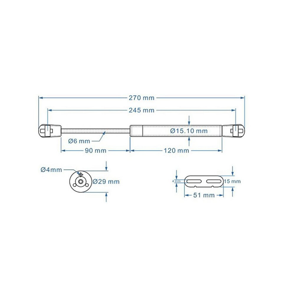 4X Kitchen Cabinet Door Stay Soft Close Hinge Hydraulic Gas Lift Strut Support Pressure 100N 6032967350502