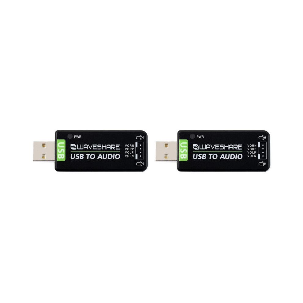 2X Waveshare Usb Sound Card, Usb Audio Module, Driver-Free, External Audio Converter For Raspberry Pi / Jetson 4712178172330