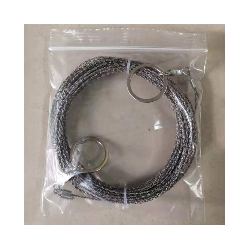 5X Rope Saw Portable Stainless Steel Wire Saw Manual Cutting Chain Camping Hiking Survive Woodworking Tools(9.8Feet) 4712970303741