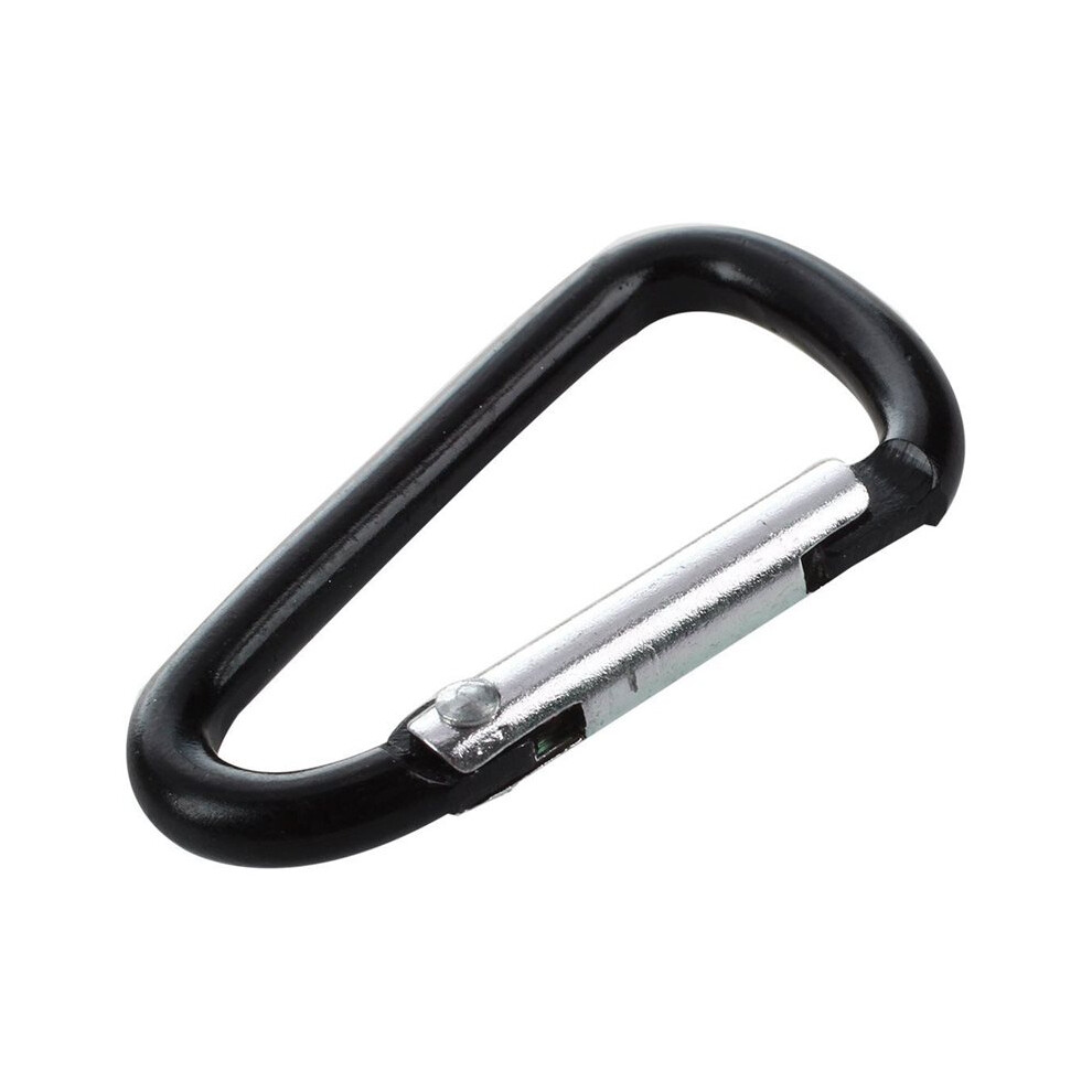 40 Pcs Black D Shaped Aluminum Alloy Snap Clip Key Chain Carabiner Hook 4712181098085
