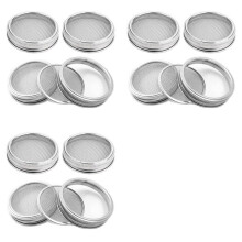 Paquet de 12 Couvercles de Pot de Germination en Acier Inoxydable pour Pot Mason Ă Ouverture Large et Large pour la Culture des Germes
