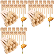 120Pcs Honey Dipper Sticks -3.15Inch Wooden Honeycomb Sticks, Honey Stirrer Stick for Honey Jar Dispense Honey