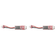 2X Convertidor de Batería de Litio Lipo 2S-6S A Cargador USB con Placa Adaptadora de Pantalla de Voltaje para Proteger las Funciones del Teléfono,