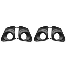 Fog Light Trim Set for 2011-2013 Left & Right Black Plastic 4Pc