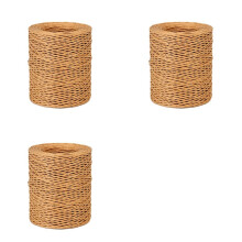 3pcs 1.0Mm Light Brown Floral Bind Wire Wrap Twine Handmade Iron Wire Paper Rattan for Flower Bouquets (Length: 210M)