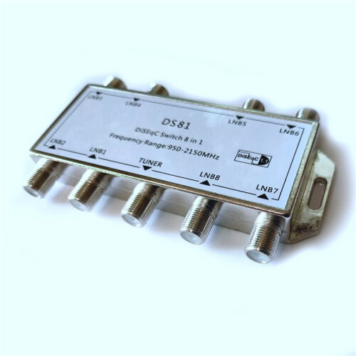3X DS81 8 em 1 Sinal de Satélite DiSEqC  LNB Receptor Multiswitch
