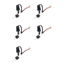 5 Set ATV Ignition Key Universal 2 Wires Ignition Keys Start Lock Key for ATV Go Kart Scooter Motorcycle