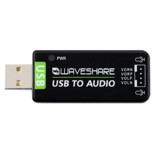 2X Waveshare USB Sound Card, USB Audio Module, Driver-Free, External Audio Converter for Raspberry Pi / Jetson 1
