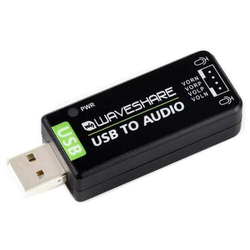 2X Waveshare USB Sound Card, USB Audio Module, Driver-Free, External Audio Converter for Raspberry Pi / Jetson 2
