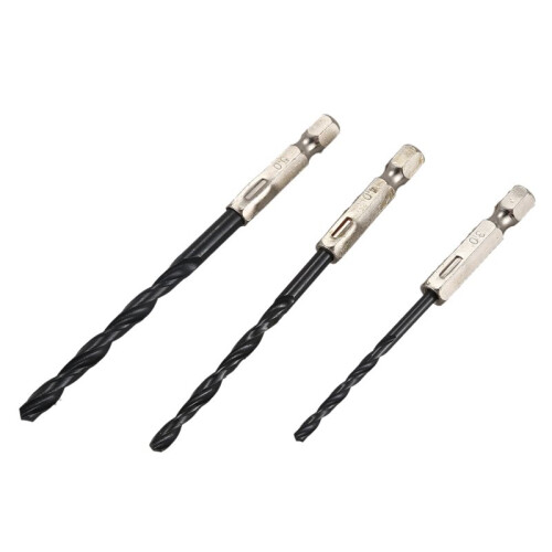 45 Pcs High Speed Steel Titanium Coated Drill Bits Set 3 4 5 mm Hex Shank