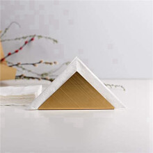 5X Gold Napkin Holder Steel Tissue Dispenser Paper Napkin,Vertical Napkin Holder for Dining Table Decor