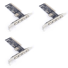 3X USB 2.0 4 Port 480 Mb / S Szybki VIA HUB Kontroler Pci Adapter Kart PCI Karty dla Vista Windows ME XP 2000 98 SE