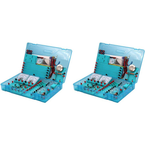 2X Kids Electricity Circuit Learning Kit Physics Experiment Kit Basic Educational ABS Electricity Magnetism