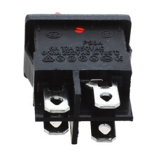 9pcs Red Light 4 Pin DPST -OFF Snap in Boat Rocker 6A/250V 10A/125V AC