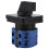 5X AC660V 25A 2-Pole 3-Position Momentary Plastic Rotary Changeover  +Black 2