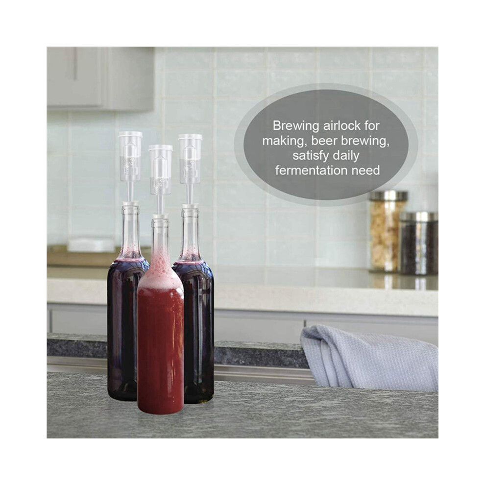 12X Fermentation Lids Airlock Kit With Stopper,Air Locks Fermentation Airlock Beer Wine Kombucha Brewing Kit 4712087080863