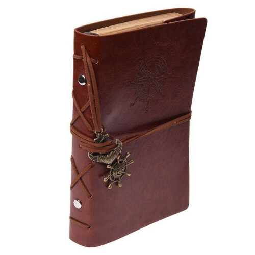 10X Retro Personality Notebooks Journal Notepads Ring Binder Diary Notebook Light Brown S 2