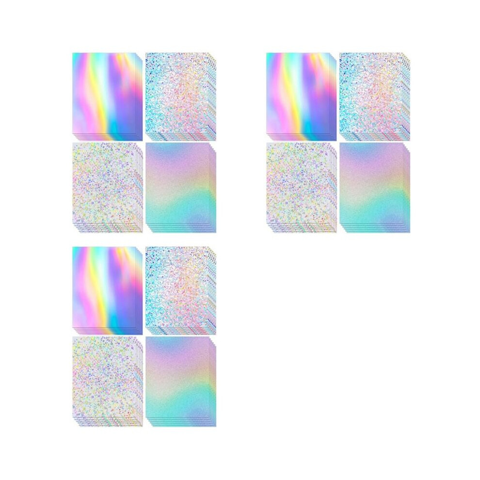 72 Sheets Holographic Cardstock Glitter Rainbow Mirror Paper Thick Cardstock For Crafts, Card Making, Party Decoration 6032280374797