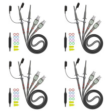 8-Pack Universele P6100-Oscilloscoopsondes 100MHz, Oscilloscoop-Clipsondes 1 X 10 X met Accessoires