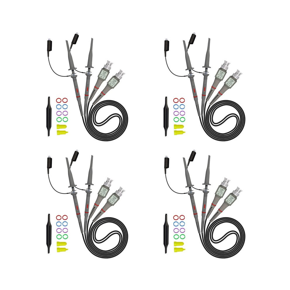 8 Pack Universal P6100 Oscilloscope Probes 100Mhz, Oscilloscope Clip Probes 1X 10X With Accessories 6032451631926