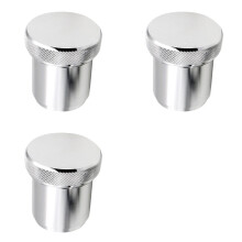 3X Aluminum Alloy 1.5inch 1 1/2inch I.D. Weld Cap and Neck Fuel Filler Tank Water Sump Silver
