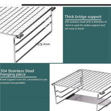 2X Folding Grill Grate Camping Grill Folding Grill Outdoor Grill Grid Stainless Steel for Picnic Hiking Camping BBQ