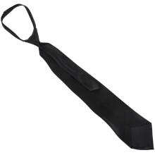 20X Men Solid Black Polyester Zip Necktie Smooth Zipper Tie