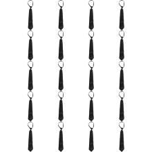 20X Mann Feste Schwarz Polyester Reissverschluss Krawatte Glatte Reissverschluss Bindung