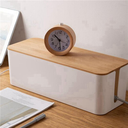 3X Cable Storage Box Power Socket Organizer Cable Tidy Storage Box Network  Storage Bin Charger Wire Management -F
