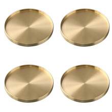 4X Dessous de Verre en Laiton, Dessous de Verre en Cuivre, Décoration de Maison, Dessous de Verre pour Bar, Cuisine, Tables Basses, Centres de Table,